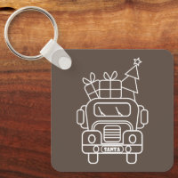 Kontur Weihnachtswagen Santa Auto Vorderansicht