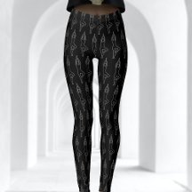 Kontur Yoga Pose Muster Schwarz/Weiß