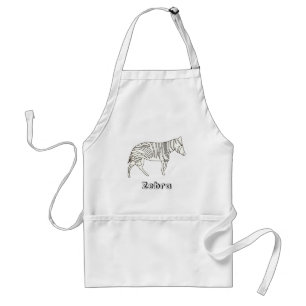 Kontur Zebra zeichnend Schürze, kundenspezifisch Schürze