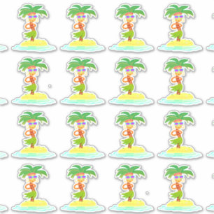 Konturkleber für Hula Palm (Blatt) Aufkleber