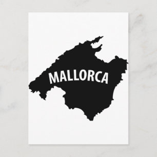 Kontursymbol für Mallorca Postkarte