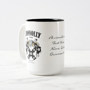 Konventionelles Familienwappen, Übersetzung und B Zweifarbige Tasse