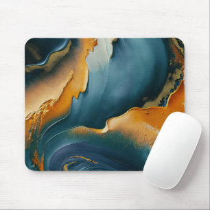 Konvergenz – Abstrakte Bewegungsfelder und Gold Mousepad