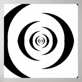 Konvergierte gegenläufige logarithmische Spiralen Poster