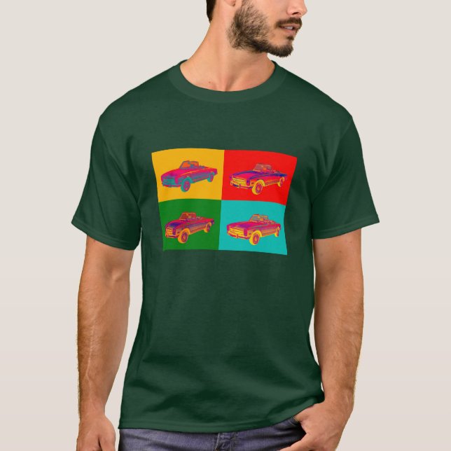 Konvertierbare Pop-Kunst MERCEDES-BENZ 280 SL T-Shirt (Vorderseite)