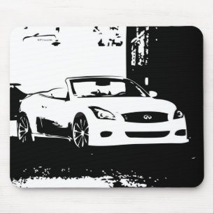 Konvertierbares weißes Anschlaglogo der Bürste G Mousepad