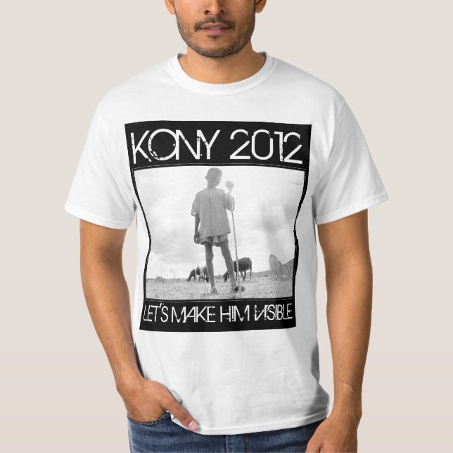 KONY 2012 - Gelassen uns machen Sie ihn sichtbar T-Shirt (Vorderseite)