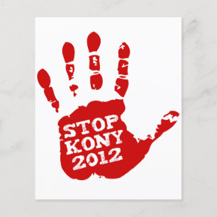 Kony 2012 Handabdruck Stoppt Joseph Kony Flyer