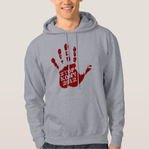 Kony 2012 Rot Handprint Halt Joseph Kony Hoodie