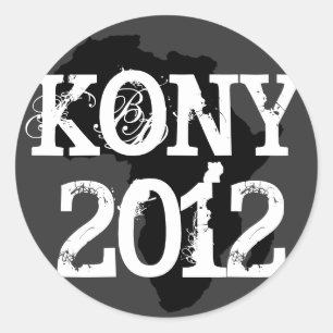 Kony 2012 runder aufkleber