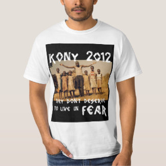 KONY 2012 - Stoppen Sie das Furcht-Schwarze T-Shirt