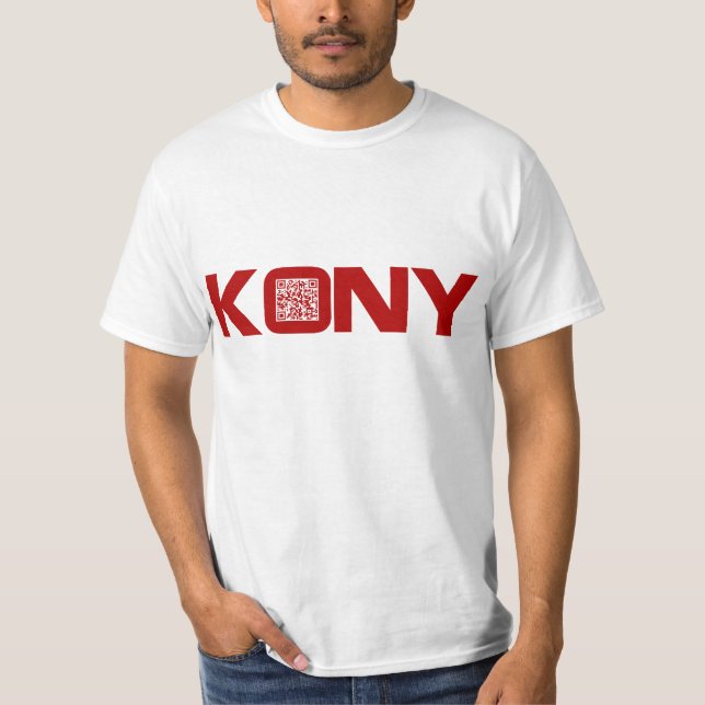 Kony 2012 Videocode Joseph Kony ROT-QR T-Shirt (Vorderseite)