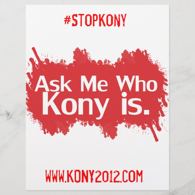 Kony 2012 Vollfarbige Flyer (Vorne)