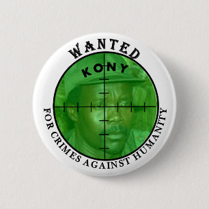 Kony wollte: Für Verbrechen-Knopf Button