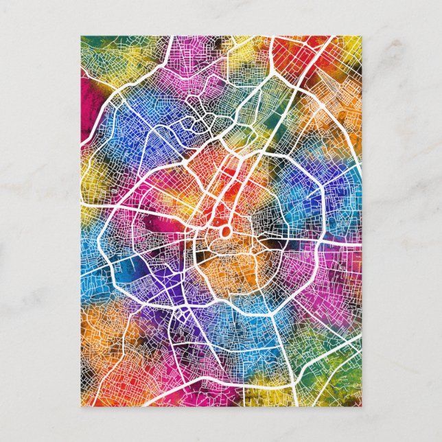 Konya Türkiye City Map Postkarte (Vorderseite)