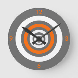 Konzentrat - orange runde wanduhr