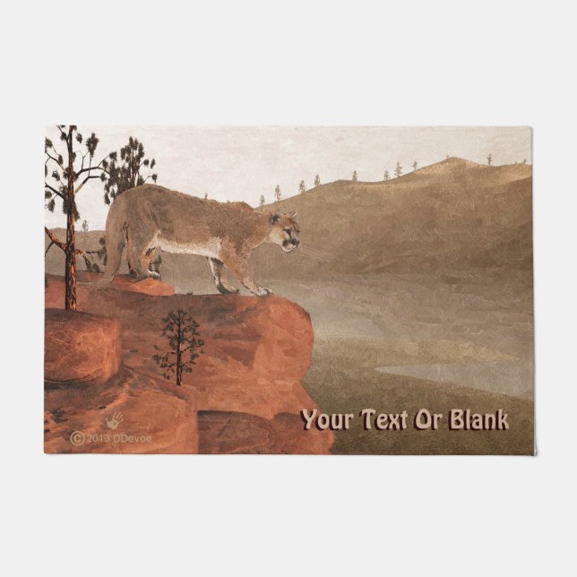 Konzentration - Cougar Fußmatte (Vorderseite)