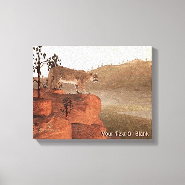 Konzentration - Cougar Leinwanddruck (Vorderseite)