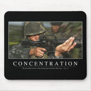 Konzentration: Inspirierend Zitat Mousepad