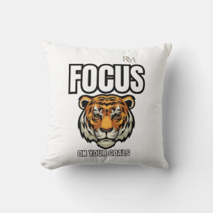 Konzentriere dich auf dein Ziel Tiger-Shirt Moti Kissen