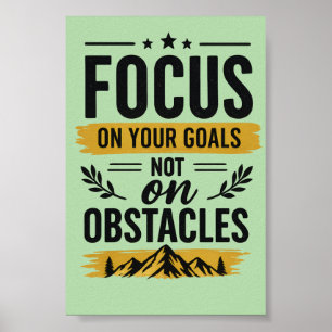 Konzentriere dich auf deine Ziele Motivationsposte Poster