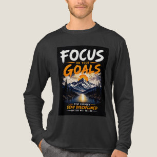 Konzentriere dich auf deine Ziele Motivierend Tri-Blend Shirt