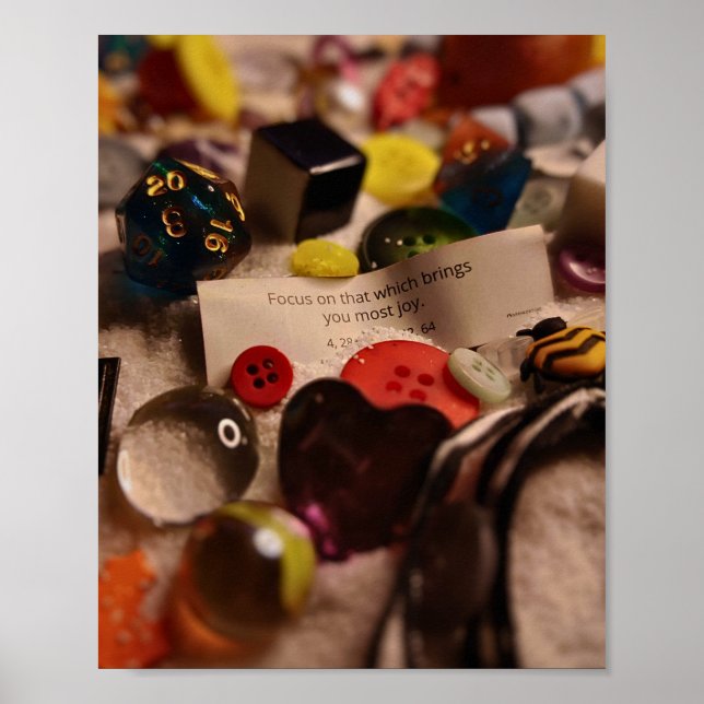 Konzentriere dich auf Freude Poster (Vorne)