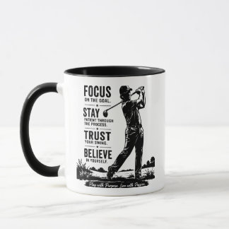 Konzentriere dich aufs Ziel Bleib geduldig Vertrau Tasse