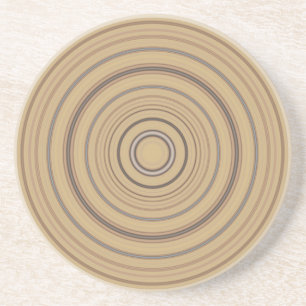 Konzentrierte Beige & Braun Zirkel Sandstone Unter Sandstein Untersetzer
