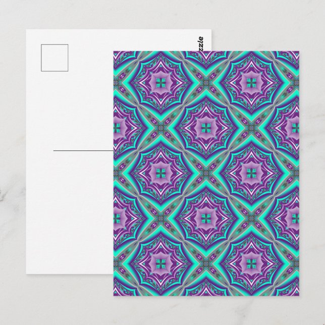 Konzentrierte Kreise bis zum Abstrakten Punkt Postkarte (Vorne/Hinten)