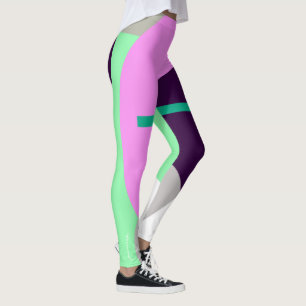 Konzentrierte Pastel Türkis Abstrakte Leggings