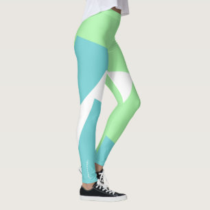 Konzentrierte Pastellfarben Türkisgrüne Leggings