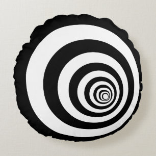 Konzentrierte Schaltkreise für Hypnotische optisch Rundes Kissen