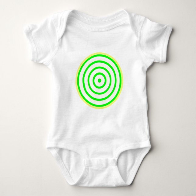 Konzentrierter farbiger Kreis der Baby-Bekleidung Baby Strampler (Vorderseite)