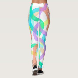 Konzentriertes, gelbes, blaues, Abstraktes Jugends Leggings