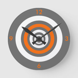 Konzentrisch - orange runde wanduhr