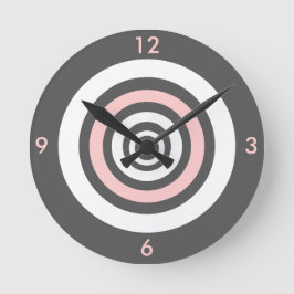 Konzentrisch - rosa runde wanduhr