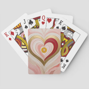 Konzentrische Herzblüte Spielkarten