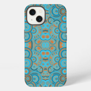 Konzentrische Kreisverlauf-Gradient Orange Rost Tü iPhone Hülle