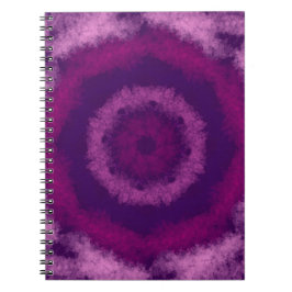 konzentrische rosa und lila Kreise Notizblock