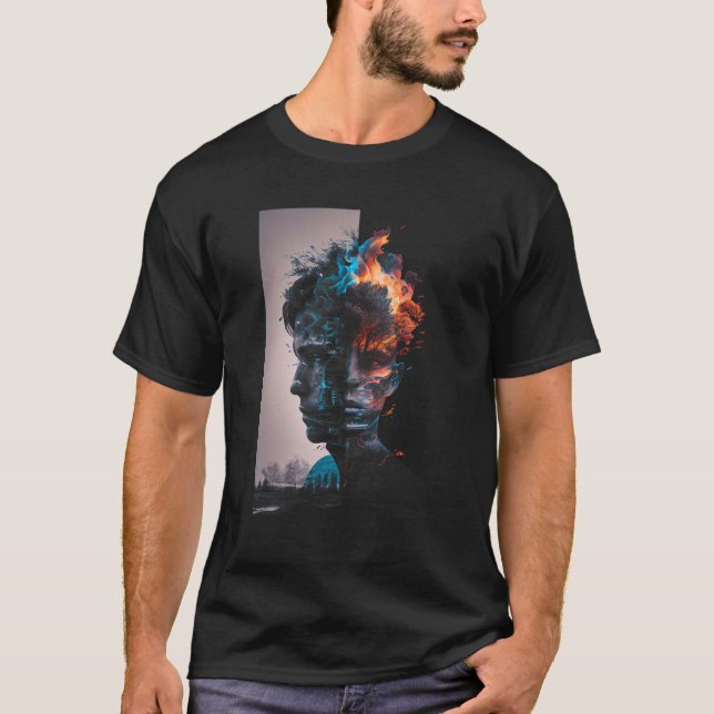 Konzept der psychischen Gesundheit Mensch Anzug me T-Shirt (Vorderseite)