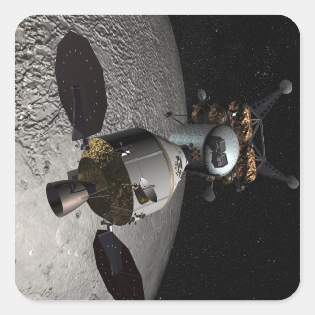 Konzept des Versuchsfahrzeugs "Orion Crew" Quadratischer Aufkleber (Vorderseite)