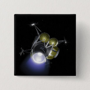 Konzept einer Crew, die weg startet Button