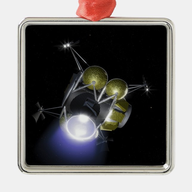 Konzept einer Crew Silbernes Ornament (Vorne)