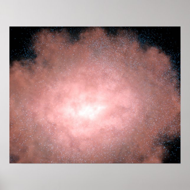 Konzept einer staubigen und hellen Galaxie Poster (Vorne)
