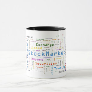 Konzept für das Börsendesign Word-Cloud-Konzept  Tasse
