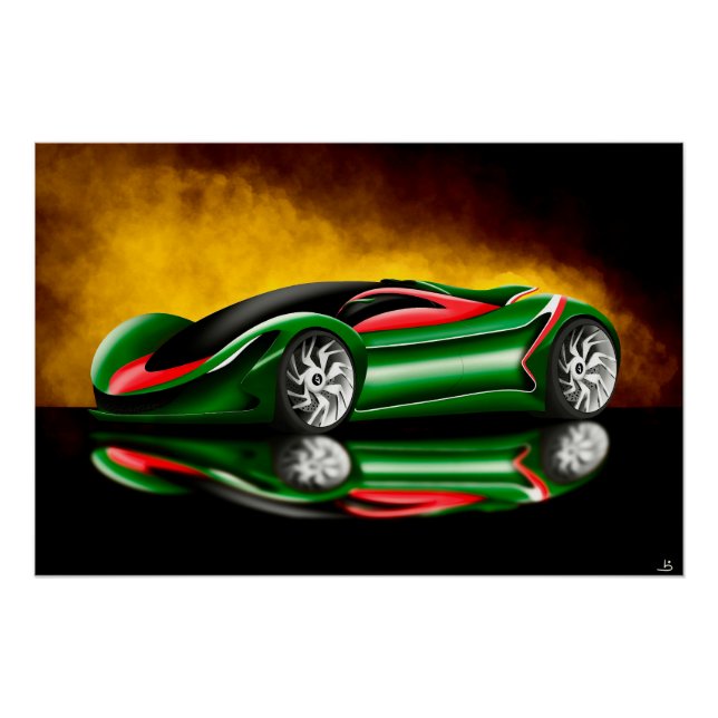 Konzept für Hypercar Poster (Vorderseite)