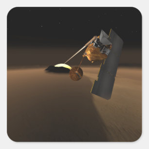 Konzept für Mars-vulkanischen Quadratischer Aufkleber