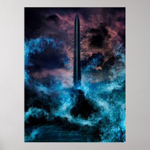 Konzept Kunst im Konzept "Tsunami in Bangkok" T Poster