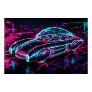 Konzept Zukünftiges Auto Poster